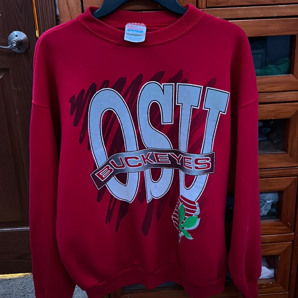 Red Ohio state crewneck